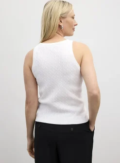 Flowy cable-knit cami