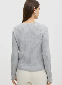 Flowy cable-knit cardigan