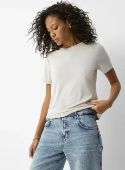 Flowy crew-neck T-shirt