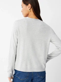Flowy knit V-neck cardigan