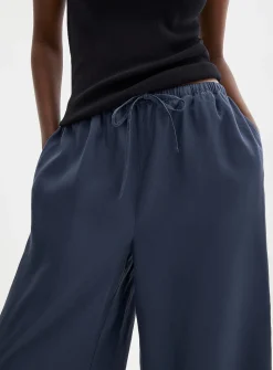 Flowy lyocell elastic-waistband pant