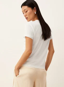 Flowy micromesh boxy-fit T-shirt