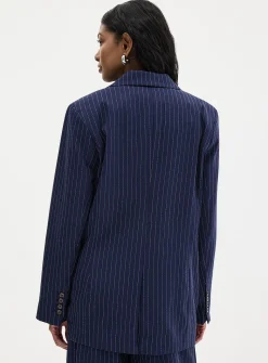 Flowy pinstripe blazer