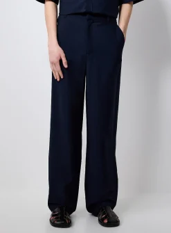 Fluid crinkled fabric pant