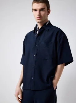 Fluid crinkled shirt
