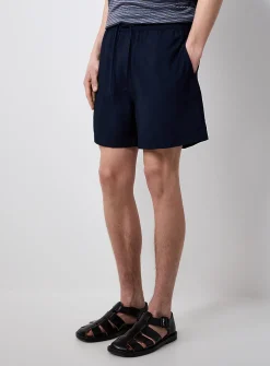Fluid crinkled shorts