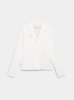 Fluid notched-collar shirt