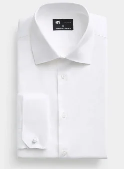 French cuff sateen shirt