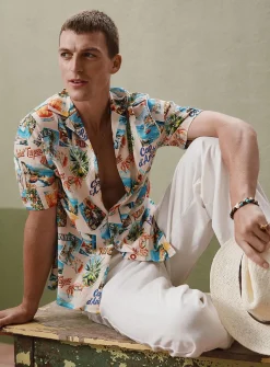 French Riviera camp shirt