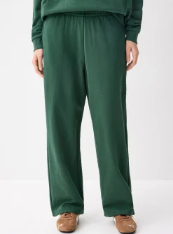 French terry wide-leg pant