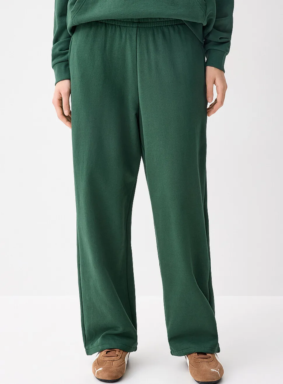 French terry wide-leg pant