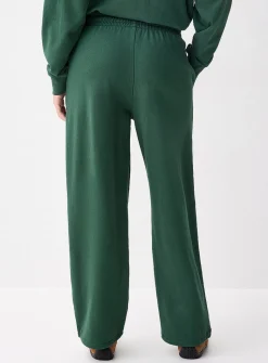 French terry wide-leg pant