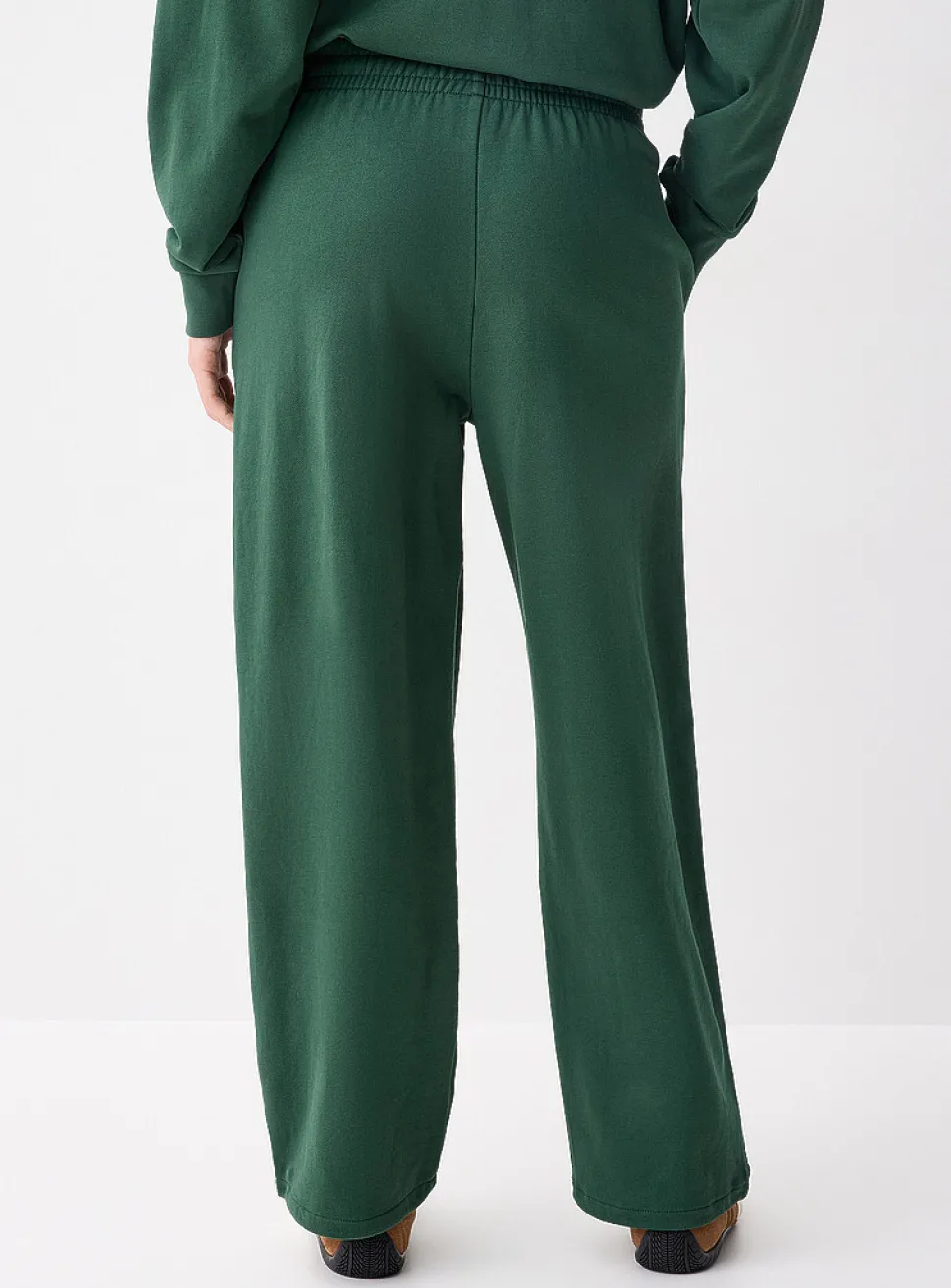 French terry wide-leg pant