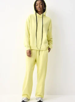 French terry wide-leg pant