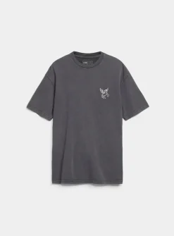 Fun embroidery faded T-shirt