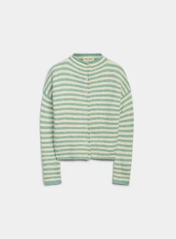 Funnel neck buttoned sweater