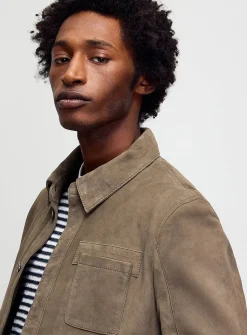 Genuine suede overshirt