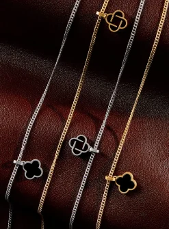 Geo-clover necklace