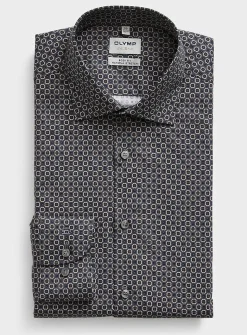 Geo floral slate shirt