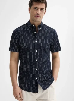 Geometric mini-pattern shirt