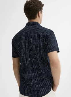 Geometric mini-pattern shirt