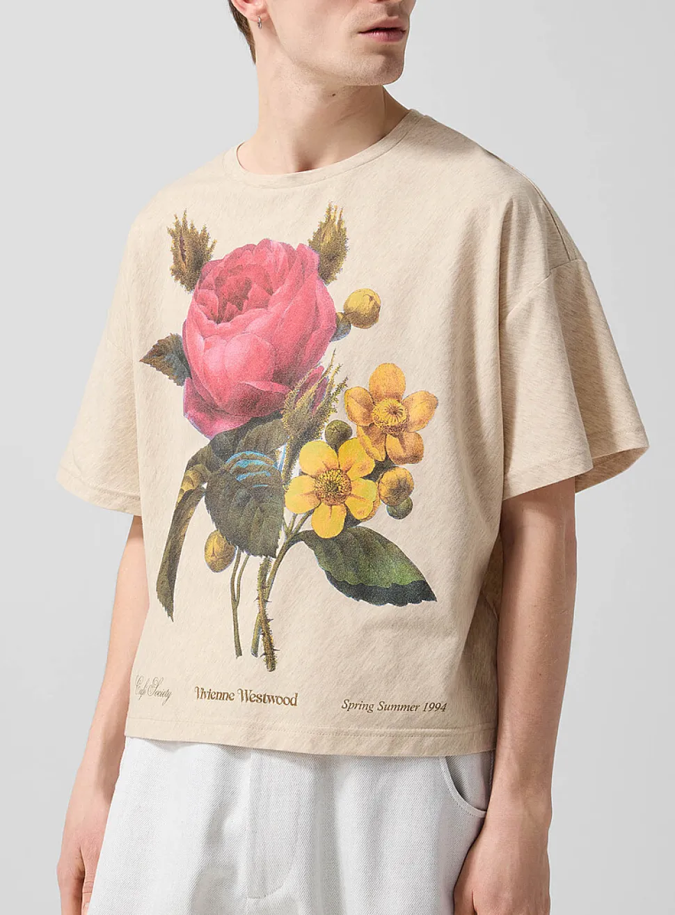 Giant bouquet print boxy T-shirt