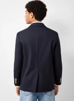 Gold-button navy jacket