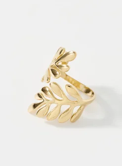 Golden foliage open ring
