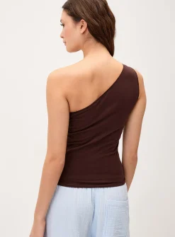 Golden jewel off-the-shoulder cami