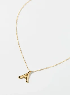 Golden letter necklace