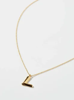 Golden letter necklace