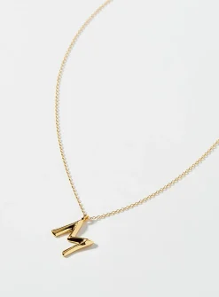 Golden letter necklace