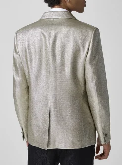 Golden Lurex single-button jacket