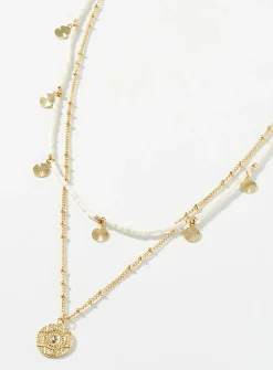 Golden mandala necklace