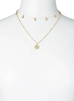 Golden mandala necklace