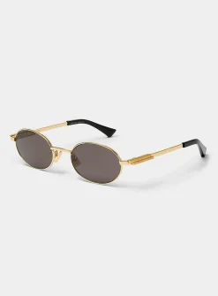 Golden oval sunglasses
