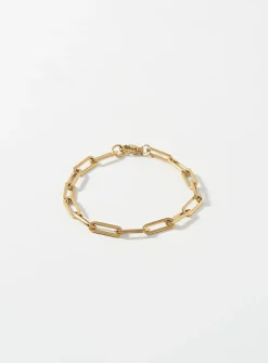 Golden paperclip bracelet