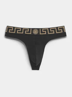Gold signature logo thong