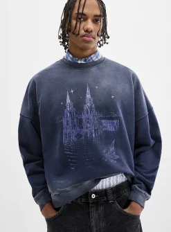 Gothic church washed sweatshirt