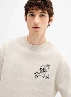 Gothic jacquard short-sleeve sweater