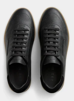 Grained leather low-profile sneaker