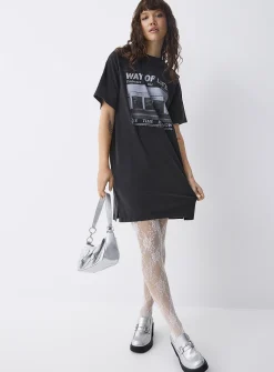 Graphic print T-shirt dress