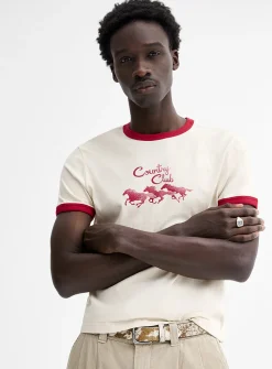 Graphic ringer T-shirt