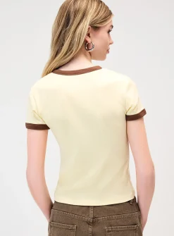 Graphic ringer T-shirt