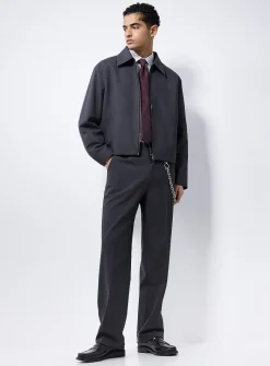 Graphite boxy shacket