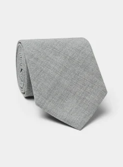 Grey virgin wool tie