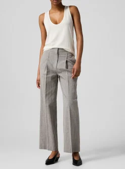 Hamet cotton-linen blend suit pant