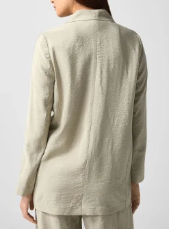 Hammered crepe jacket