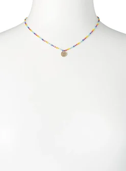 Hammered medallion necklace