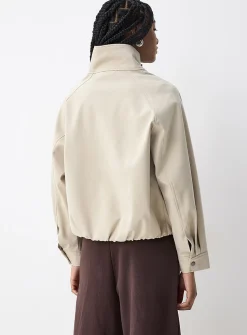 Harrington button-up collar jacket